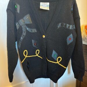 Vintage Cherry Stix Ltd Embellished Cardigan Sweater